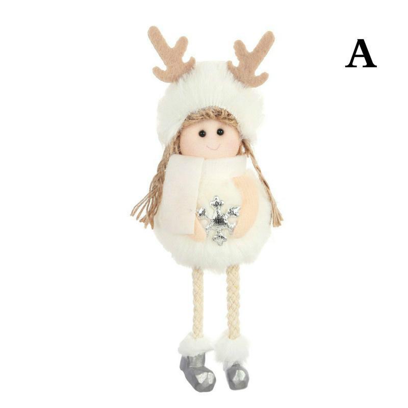 Christmas Plush Angel Doll Pendant Cute Christmas Tree Figurine Pendant Home Christmas Decor Crafts Children's Christmas Gifts
