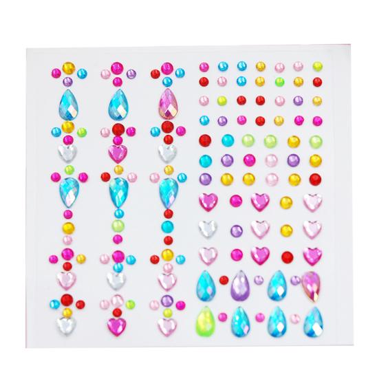 Colorful Rhinestone Stickers for DIY Crafts Star Moon Gem Stickers for Scrapbooking & Journaling Self-Adhesive Sparkling Gems for Card Making