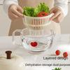 Hand Crank Fruit Vegetable Washer Kitchen Apples Shape Salad Spinner Large Capacity Strainer Bowl Quick Dry Cleaning Container