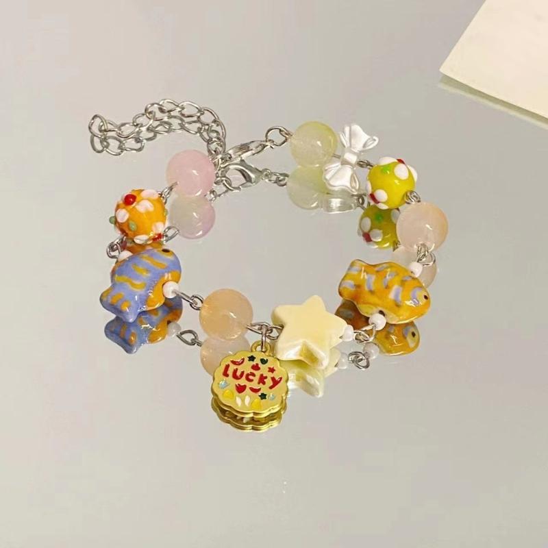 Elegant Fashion Jewelry Bracelet Unique Beads Bracelet Fashion Rhinestones Star Bracelet Wrist Jewelry for Women Girls