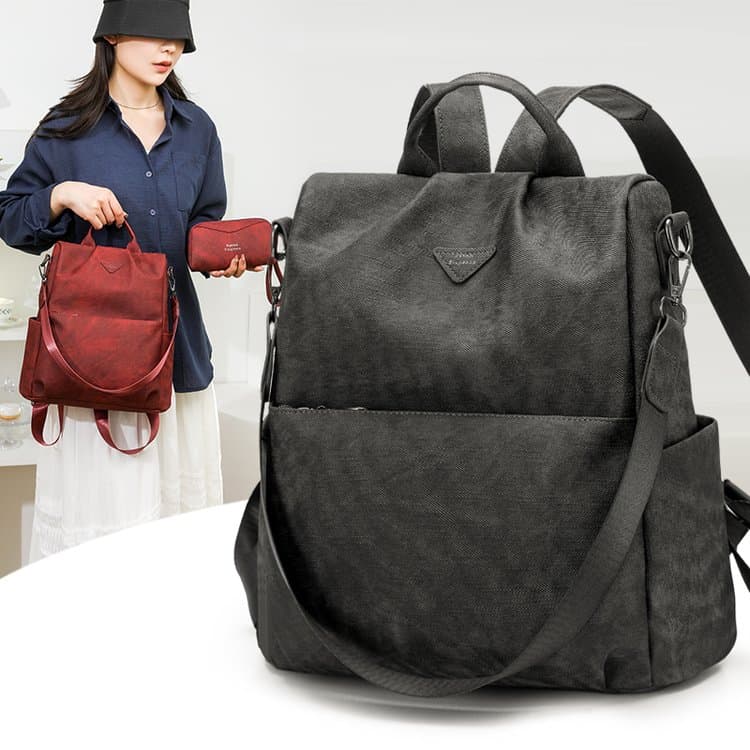 Vielseitiger Rucksack mit großem Fassungsvermögen, tragbare Umhängetasche für Damen