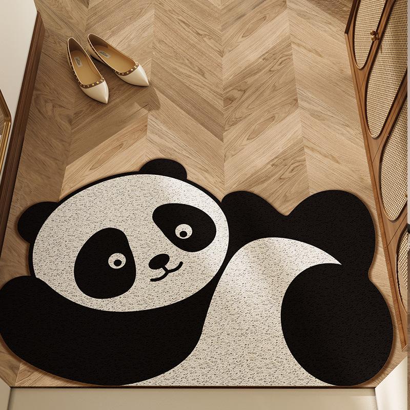 Door Anti-fouling Mat Cute Cartoon Pet Silk Ring Can Be Cut Door Anti-fouling Mat Porch Scraping Mud Dust