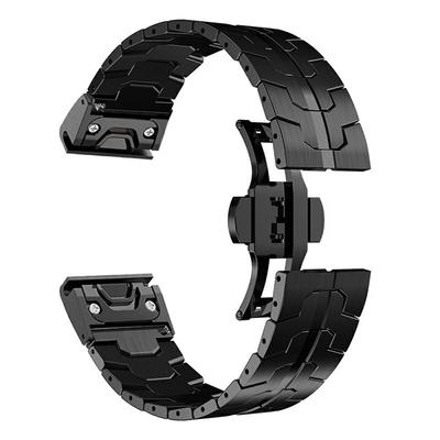 Dla Garmin Fenix 8 47mm/E 47mm Pasek z zapięciem motylkowym 22mm Pasek do zegarka ze stali nierdzewnej