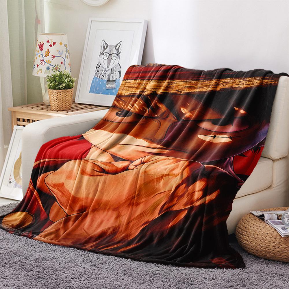 1PC Luffy D Patterned Flannel Blanket Suitable For All Seasons For Home Decor Warmth And Comfort Gifts Holiday Present