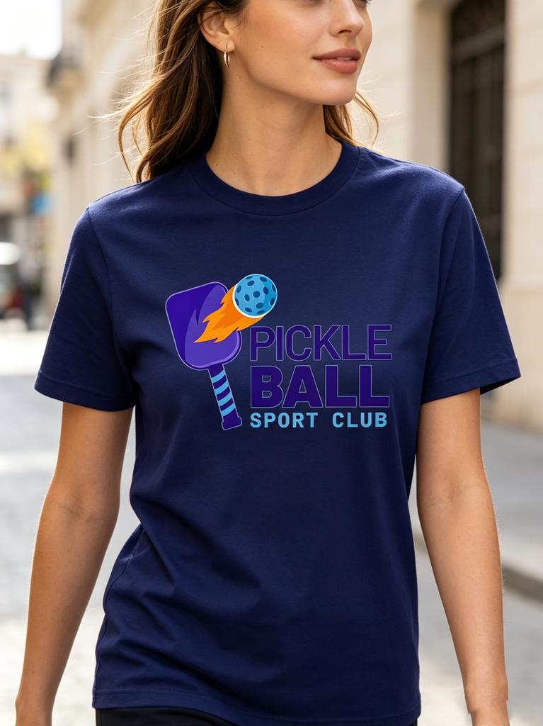 Pickleball Sport Club TShirt Funny Player Team Gift Shirt for Unisex Unisex Casual Tee Streetwear Lover Life Fun Cotton Short Black