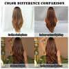 Ladies' Bangs Wig Brown Gold Gradient Fashion Layer Long Hair Natural Daily Full Head Set Synthetic