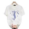Simple Short-Sleeved T-Shirt Men'S 100% Pure Cotton Heavy Loose Half-Sleeved White Round Neck Trendy T-Shirt