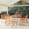 Vidaxl 5-Piece Garden Furniture Set, Solid Teak Wood