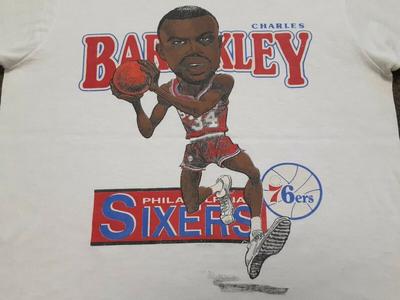 T-shirt Caricature Charles Barkley T-shirt Blanc Toutes Tailles JJ3898