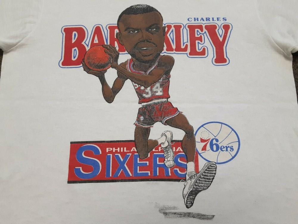 Charles Barkley Caricature T-shirt White Tee All Sizes JJ3898
