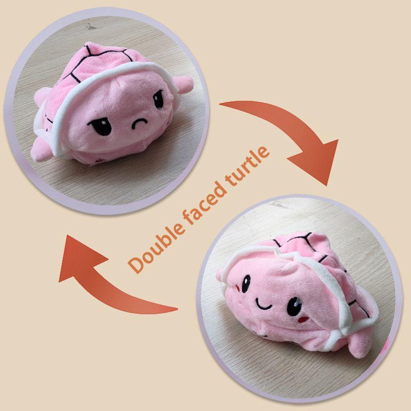 

Очаровательная плюшевая игрушка-перевертыш в виде черепахи с двусторонним дизайном для детей розы красного