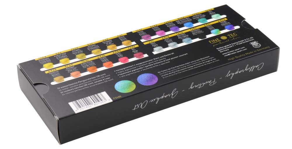 HOLBEIN Finetech Pearlescent Color F2400 Pearl Color 22 Colors Color 2 Color Set 610605 + Flip-Flop