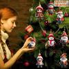 Christmas Ornaments Cartoon Snowman/Santa Xmas Tree Hanging Decoration Holiday Acrylic Decor for Christmas Valentine's Day Winter Party Supplies