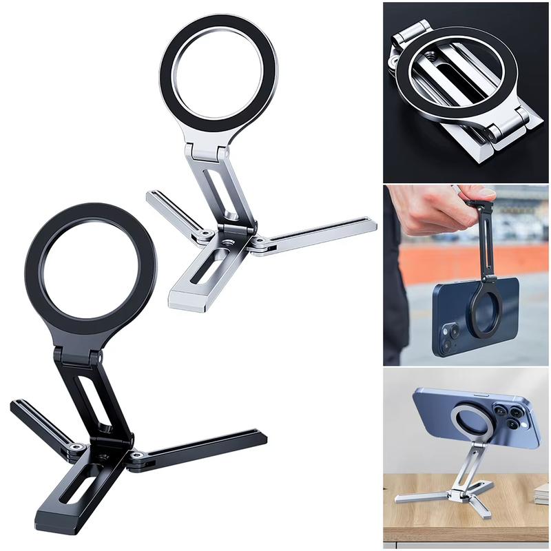 Foldable Portable Magnetic Phone Holder Foldable Phone Tripod For iPhone 17/16/15/14/13/12 Pro Max Samsung S26 All Android Phone
