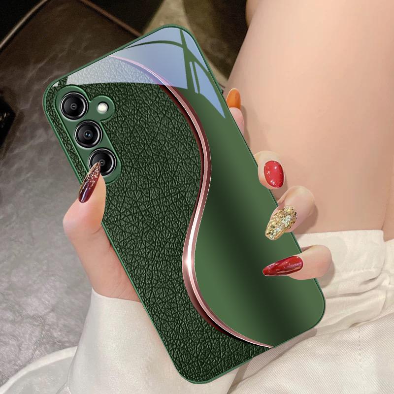 Gehärtetes Glas Handyhülle für Samsung Galaxy A14 4G 20 30 52 20S 21S 22 A25 32 33 34 42 50 51 53 54 70 71 5G Dermatoglyph