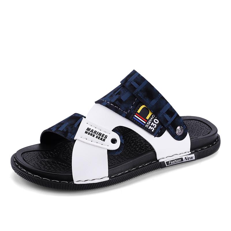Fashion Mens Slippers Summer Casual Shoes Beach Sandals Outdoor Slides Walking Comfort Leather Luxury Designer Fashion Lightweight