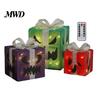 Handmade Pumpkin Face Props 3Pcs Lighted Halloween Gift Boxes, Spooky Glowing Shopping Mall Decor Presents Box, Warm Light Holiday Ornament for Indoor
