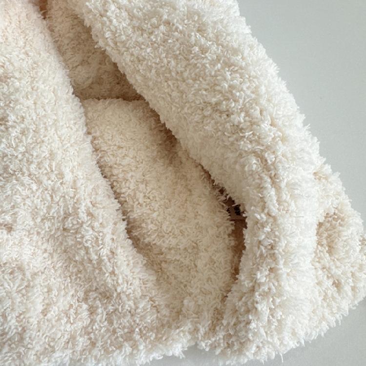 Baby Beanies with Tie Warm Lining Furry Pompoms Rabbit Ears Hat Adjustable Size Plush Hat Lovely Photo Props