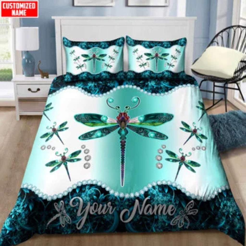 Tmarc Tee Personalized Hummingbird Purple Color Bed Set Cover Home Bedding Set
