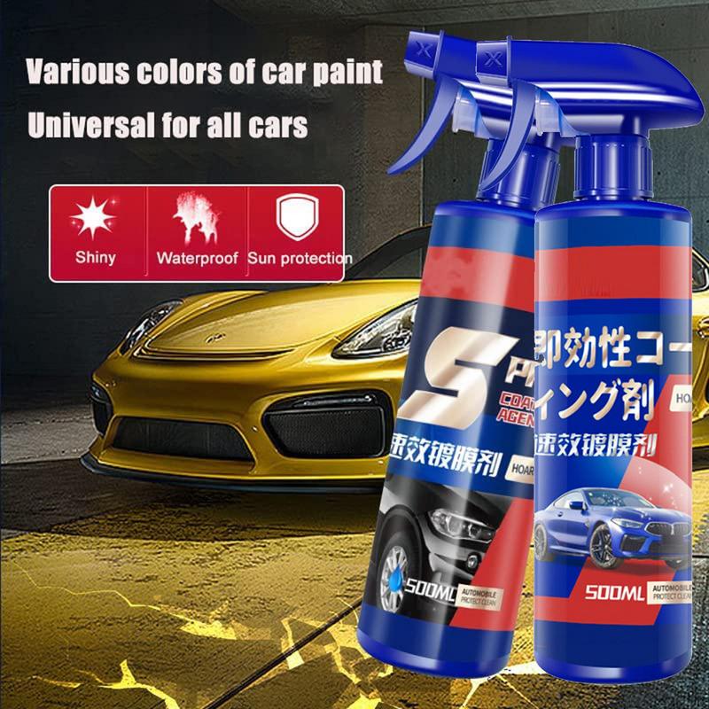 500ml Ceramic Coating Spray For Cars 3 In 1s Car Shield Coating Car Paint Repair Waterless Car Wash Ceramic Spray For Motorcycle