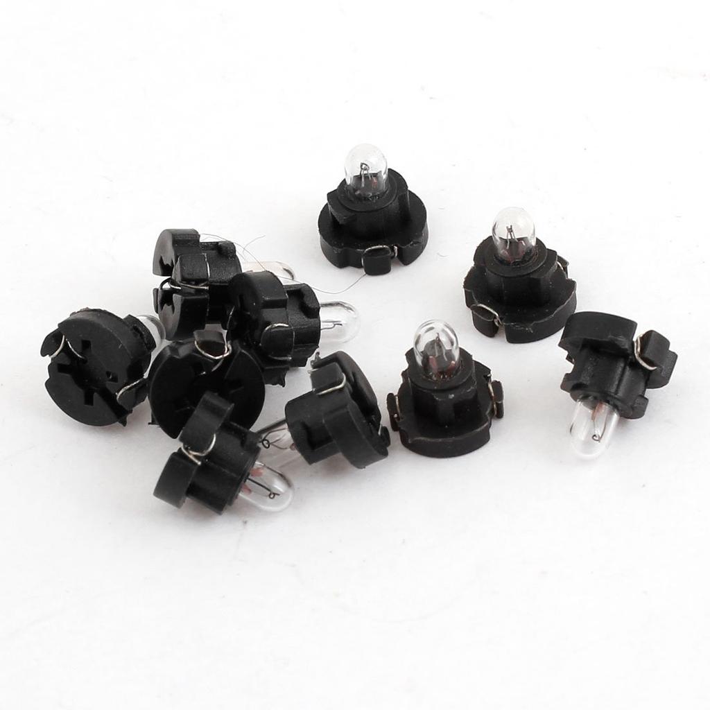 uxcell Dashboard Indicator Side Light T3 Auto 1 Light Bulb, Yellow, Pack of 10