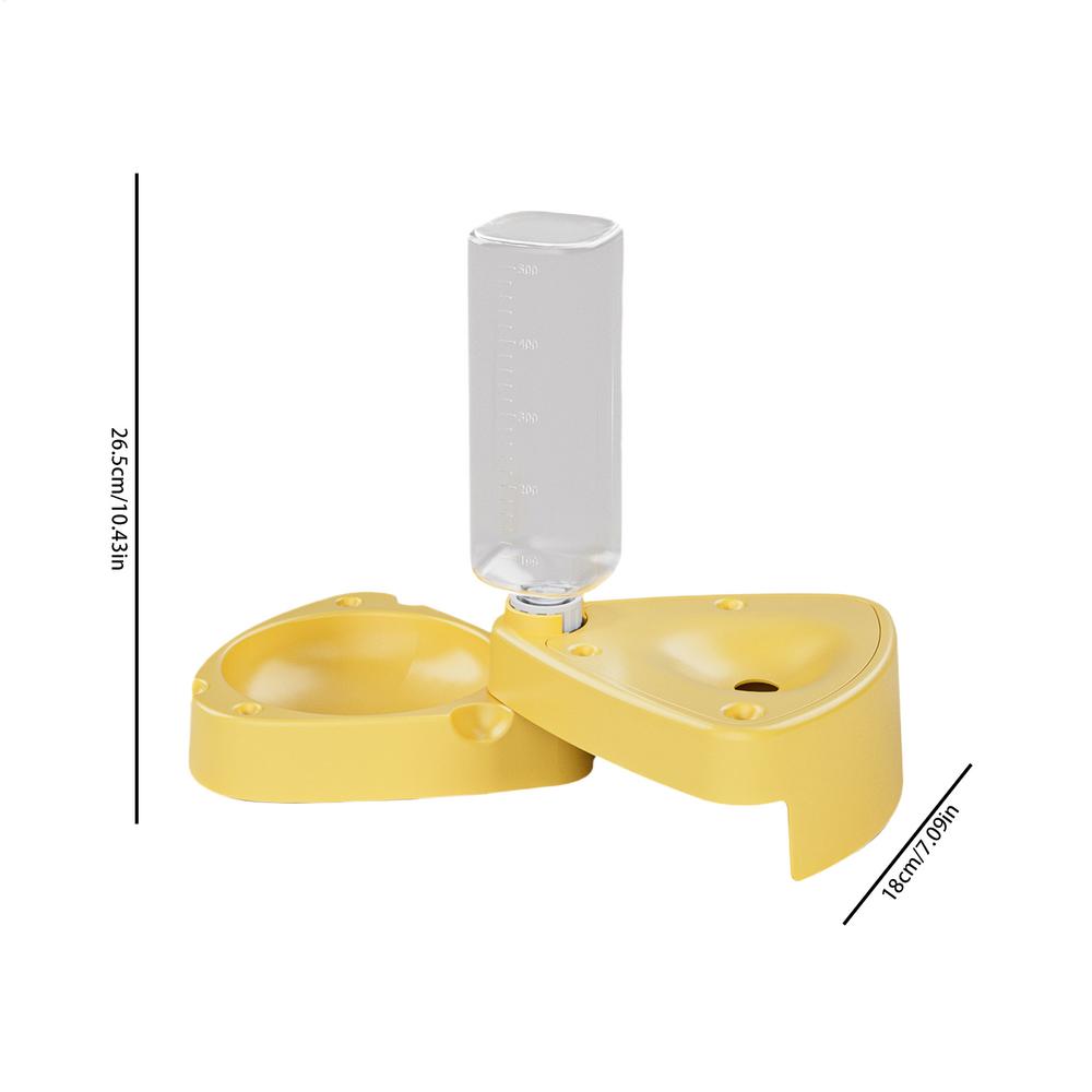 

Бутылка для воды с миской для собаки, щенка, миска для кормления, диспенсер для воды для питомцев и съемная миска для еды для собак и кошек малого и среднего размера жёлтый