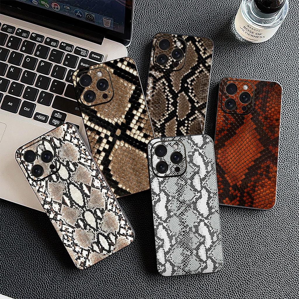 Skyddsfodral för Apple iPhone 17 Pro XS Max Air 6 7 8 Plus 5 + SE 2022 SE2 16E Fodral Mobilskal Ko-mönster Leopard Orm