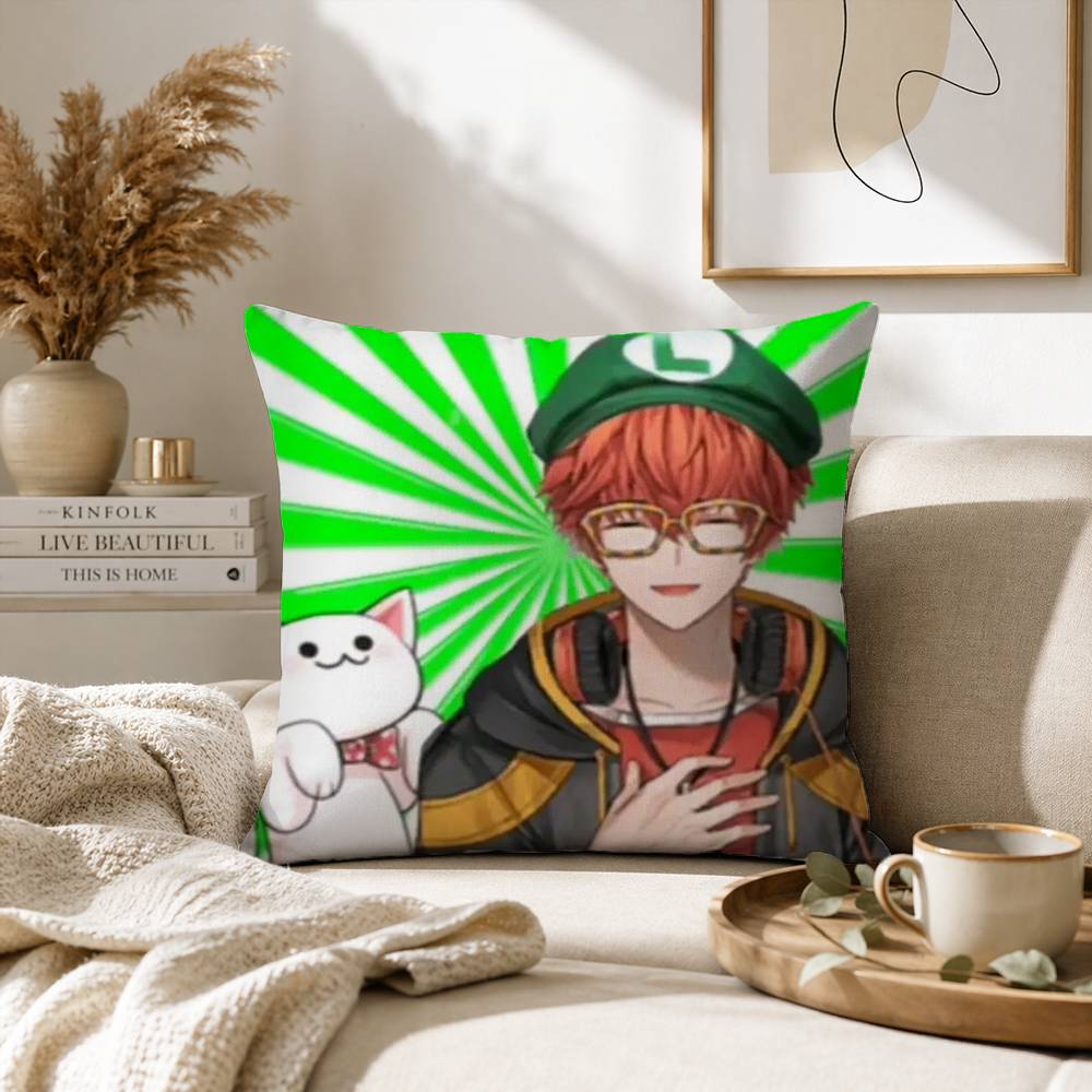 Anime Mystic Messenger Game Pillow Case for Sofa Living Room Home office Decor Protective Cover
