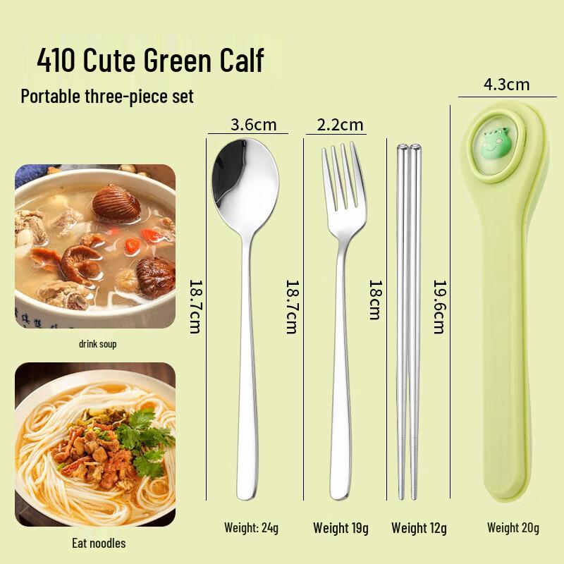 Wutuo Portable Travel Cutlery Set - Cute Rabbit Edition