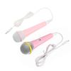 Kids Wired Microphone 3.5mm Plug Plastic Low Distortion Portable Child Singing Mic for Musical Instrument for Family Party
