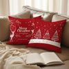 Red Christmas Pillowcases: Snowflakes, Merry Christmas, Deer & Trees - Festive Decor Sofa bed cushion cover,home decoration