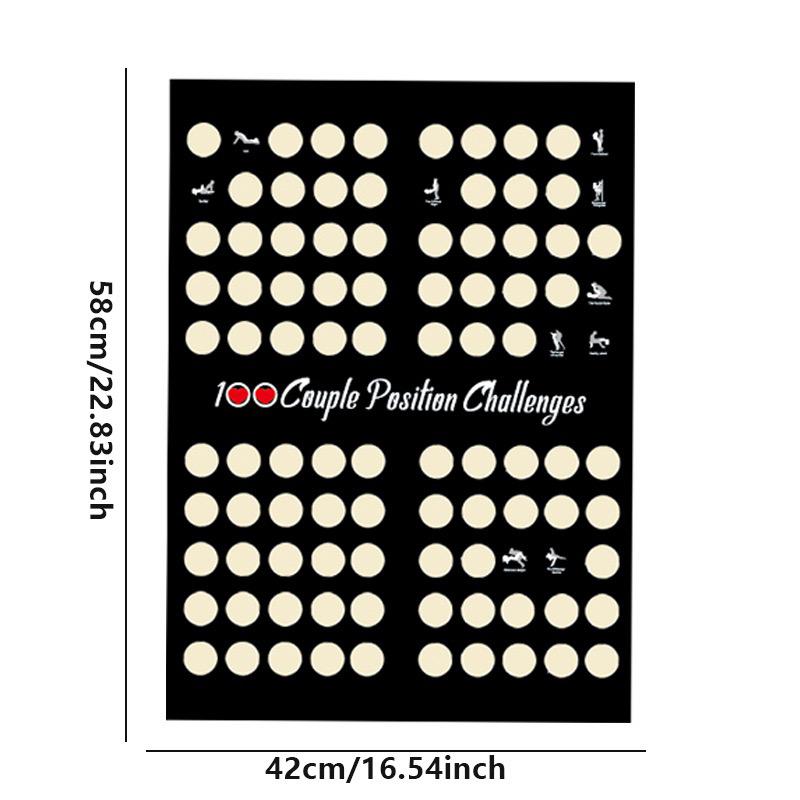 Sex Positions Spiel für Paare Sex Positions Rubbelposter Valentinstag Date Night Das Liebesspiel Poster für Erwachsene Sexspielzeug