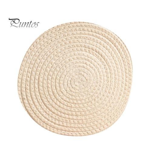 Soft Cotton Woven Coaster Set Heat Insulation Anti-Scald Water-absorbent Noise-reducing Cotton Cup Mat