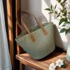 Women's Large Capacity Woven Straw Tote Bag - 2026 High-End Shoulder Bag for Beach or Commute