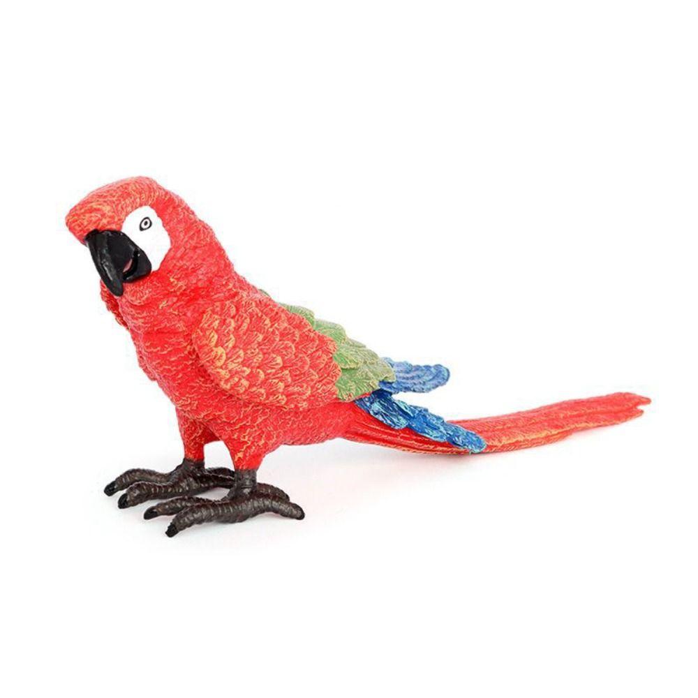 

Fake Bird Statue Cute Lawn Figurine Miniature Landscape Ornament Animal Sculpture Collectible красный
