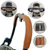 1 Set PU Leather Strollers Grip Protectors Feature Zipper Design Easy To Clean Handlebar Sleeve For Long Time Use