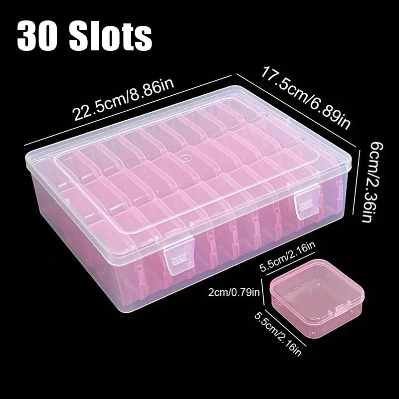 Пластиковый ящик для хранения Сделай сам Алмазная вышивка Бусины Шармы Ювелирные аксессуары Органайзер Коробка Прозрачный Прямоугольный Органайзер для бусин