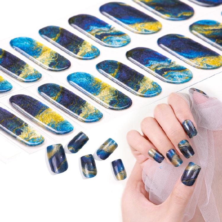 22Pcs Gel Nail Strips Gel Nail Stickers No Curing Necessary Fashion Nail Art Easy Application for Professional Look