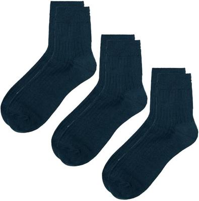 Gunze Acedron Short Socks of AGW112 Navy Men's (Set 3) (New)