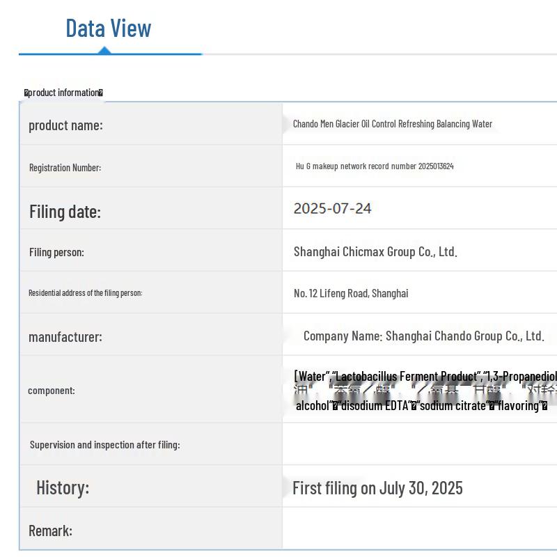 CHANDO Men's Glacier Oil Control Balancing Water
