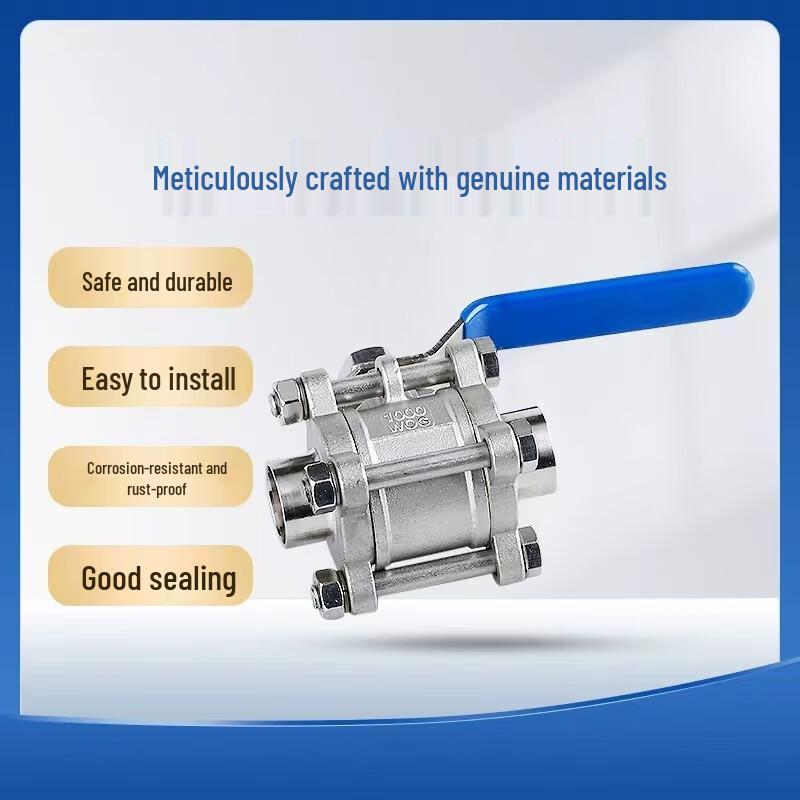 Sanitary 316L Stainless Steel Three-Piece Welded Ball Valve