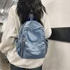 Street Style Vintage Handbag Japanese Style Solid Crossbody Bag Simple Denim Backpack  Outdoor