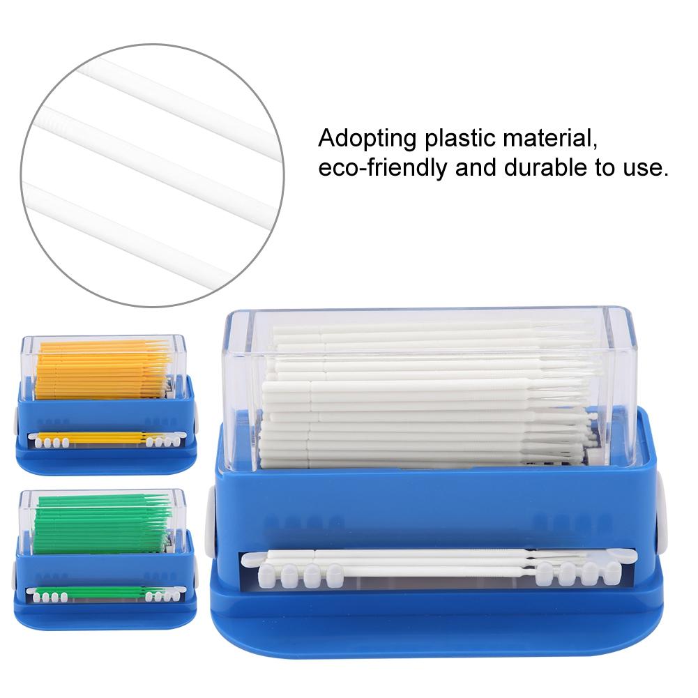 3 Colors Dental Disposable Micro Applicator Tip Bendable Sticks Brush Dispenser with Box