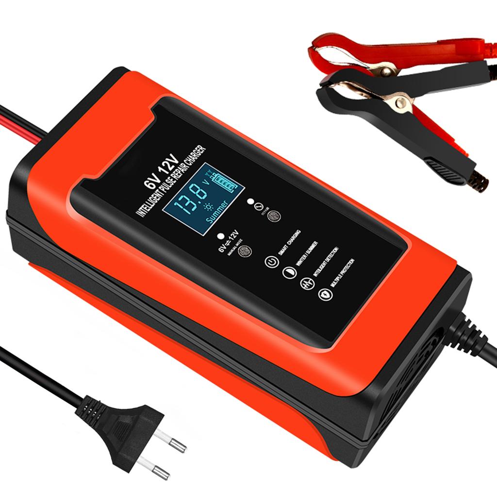 6V 12V Intelligent Pulse Repair Charger with LCD Display Multiple ProtectionFlame-retardant