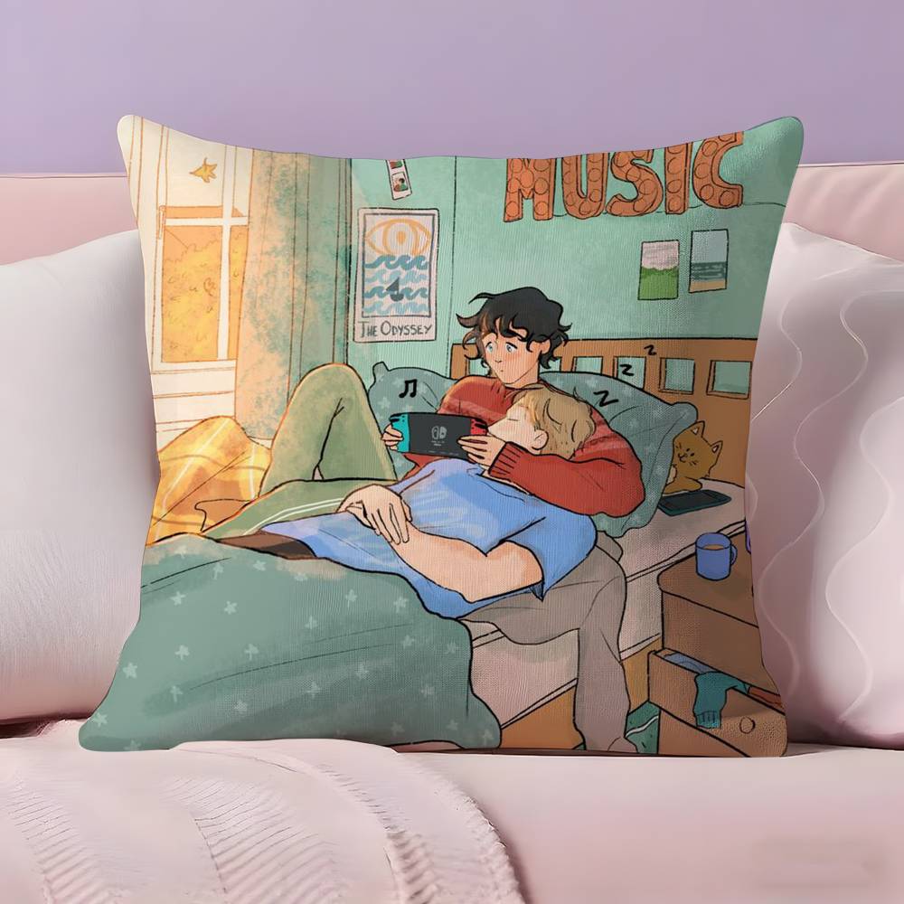 Anime Heartstopper Kissenbezug Ultraweiches Hautfreundliches Gewebe Wolkenähnlicher Komfort & Verdeckter Reißverschluss