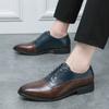 Fashion Mens Luxury Business Shoes Brogue Lace-up Mens Shoe Outdoor Casual British Style Contrast Oxford Shoes Mens Office Shoes