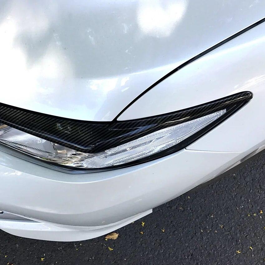 2PCS Tampa de Pálpebra de Farol Dianteiro para Toyota Camry LE XLE SE XSE Sobrancelhas Adesivo Guarnição 2018 2022 Acessórios para Carro