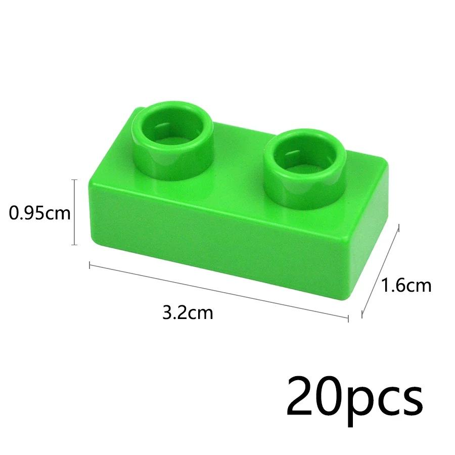 Big Size Thin Building Block 1x2 Dots 5 Colors Assembly Accessories Enlighten Large Bricks Compatible Duploes Children Kids Toys