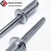 Aluminum & Iron Open Type Blind Pop Rivets with Flat Round Head