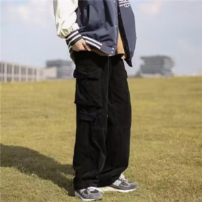 

Men s American Retro High Street Wide-Leg Overalls - 2022 Fashion Trend Trousers L